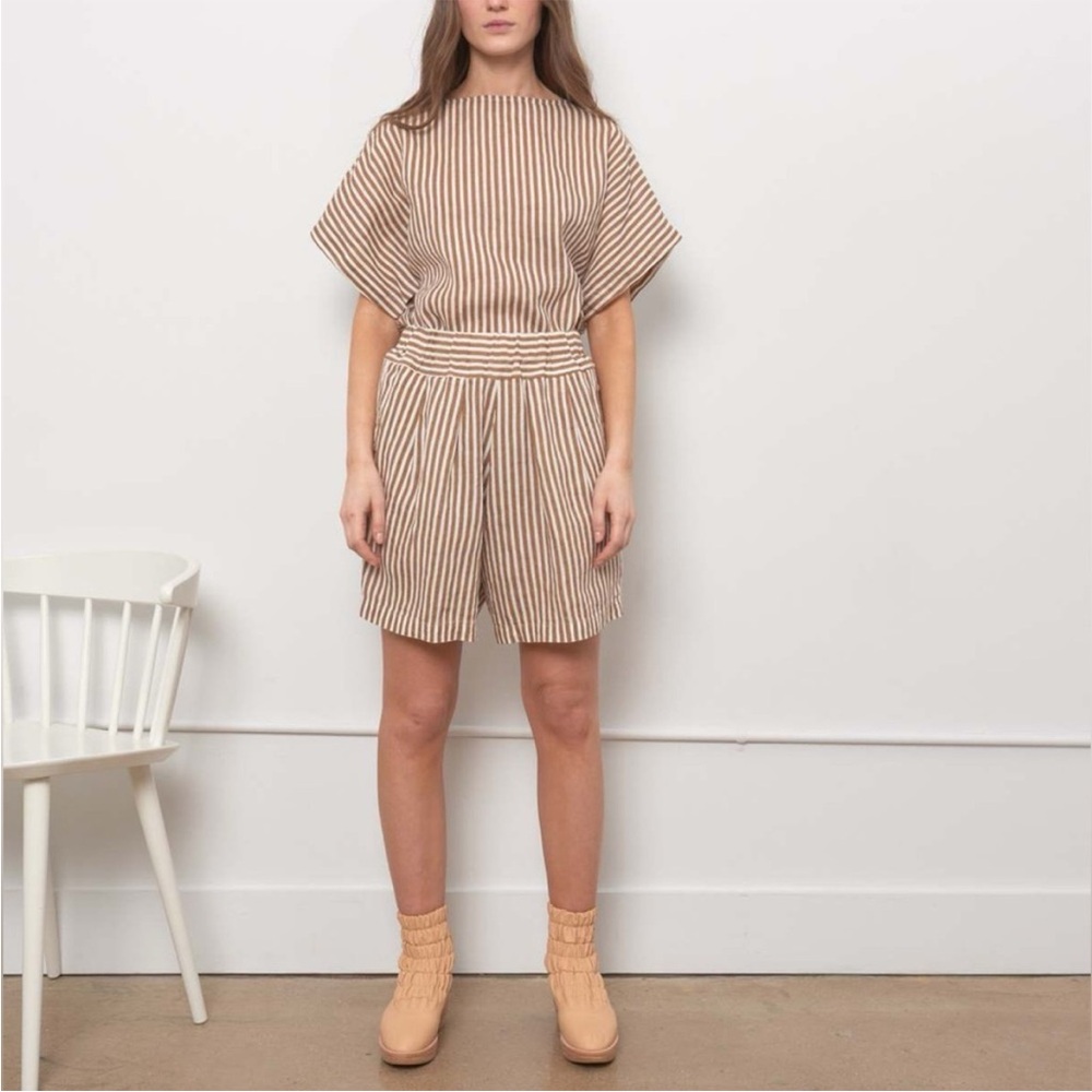 Striped Tan Women's Shorts
